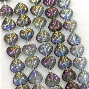 Crystal Glass Heart Beads Electroplated, approx 10mm, 41pcs per st [GS2993]