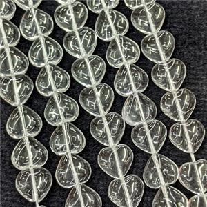 Clear Crystal Glass Heart Beads, approx 10mm, 41pcs per st [GS2997]