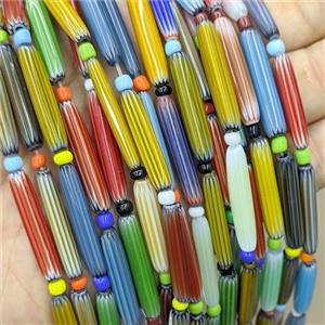 Lampwork Glass Tube Beads Mixed Color, approx 5-28mm [GS3006]