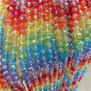 Crystal Glass Beads Faceted Round Mixed Color, approx 8mm [GS3021]
