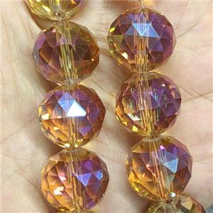 Chamge Crystal Glass Beads Electroplated Faceted Round, approx 20mm dia [GS3036]