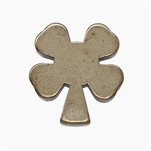 Hematite Clover Decoration No-Hole, approx 17-18.5mm [HB1475]