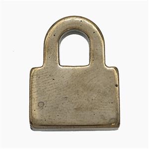 Hematite Lock Pendant, approx 18-23mm [HB1477]