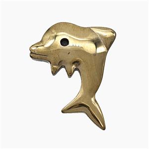 Hematite Dolphin Decoration No-Hole, approx 22-26mm [HB1481]