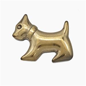 Hematite Dog Decoration No-Hole, approx 25-28mm [HB1483]