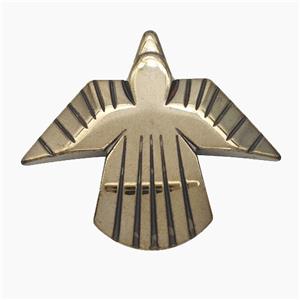 Hematite Peace Birds Decoration No-Hole, approx 33-38mm [HB1484]