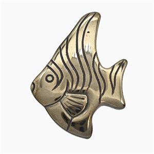 Hematite Fish Decoration No-Hole, approx 26-35mm [HB1486]