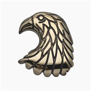 Hematite Hawk Birds Decoration No-Hole, approx 25-30mm [HB1492]