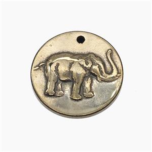 Hematite Elephant Pendant, approx 32mm [HB1498]