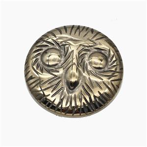 Hematite Owl Birds Decoration No-Hole, approx 40mm [HB1505]