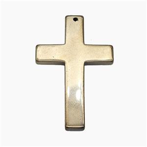 Hematite Cross Pendant, approx 33-52mm [HB1508]