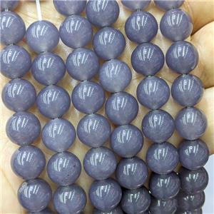Sponge Jade Beads Gray Dye Smooth Round, approx 6mm dia [JD10347-6MM]