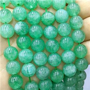 Sponge Jade Beads Green Dye Smooth Round, approx 12mm dia [JD10351-12MM]