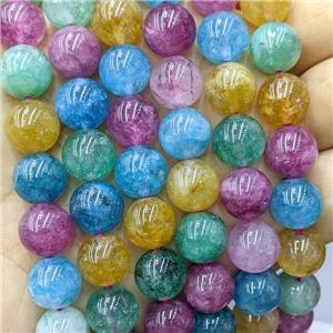 Sponge Jade Beads Dye Smooth Round Mixed Color, approx 12mm dia [JD10355]