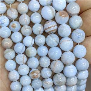 Blue Botswana Jade Beads Dye Smooth Round, approx 4mm dia [JD10356-4MM]