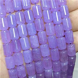 Natural Quartzite Jade Tube Beads Lavender Dye, approx 8-12mm [JD10376]