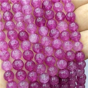 Hotpink Quartzite Jade Round Beads Smooth Dye, approx 12mm [JD10389-12MM]