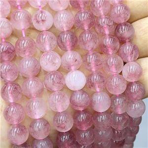 Pink Quartzite Jade Round Beads Smooth Dye, approx 12mm [JD10390-12MM]