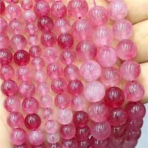 Red Quartzite Jade Round Beads Smooth Dye, approx 6mm [JD10391-6MM]