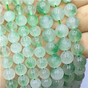 Lt.green Quartzite Jade Round Beads Smooth Dye, approx 10mm [JD10393-10MM]