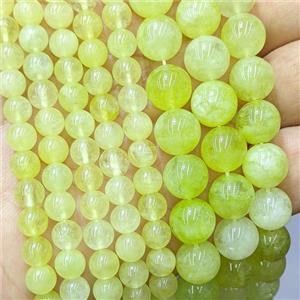 Olive Quartzite Jade Round Beads Smooth Dye, approx 6mm [JD10397-6MM]