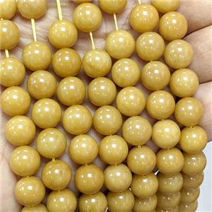 Jade Round Beads Smooth Dye, approx 14mm [JD10420-14MM]