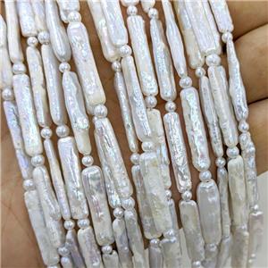 Baroque Style White Pearl Beads Stick, approx 5-22mm [PB10202]