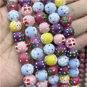 Porcelain Round Beads Christmas Mixed, approx 12mm [PP10672]
