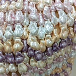 Baroque Style Pearlized Shell Beads Freeform Mixed Color, approx 15-20mm [SHP10428]