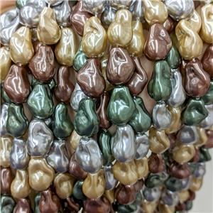Baroque Style Pearlized Shell Beads Freeform Mixed Color, approx 15-20mm [SHP10430]