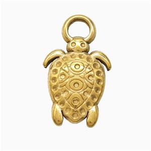 Stainless Steel Tortoise Pendant Gold Plated, approx 13.5-23mm [SSB7241]