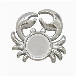 Stainless Steel Pendant, Platinum plated, approx 23mm [SSB7246]