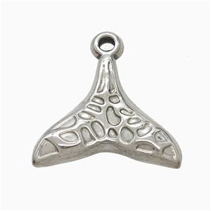 Stainless Steel Pendant, Platinum plated, approx 17-20mm [SSB7247]