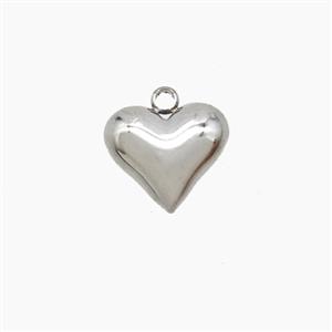 Raw Stainless Steel Heart Pendant, approx 9-10.5mm [SSB7523]