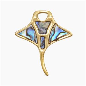 Stainless Steel Pendant, Gold plated, approx 25-30mm [SSB7533]