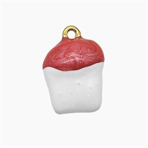 Stainless Steel Ice Cream Pendant Enamel Gold Plated, approx 13-16mm [SSB7625]