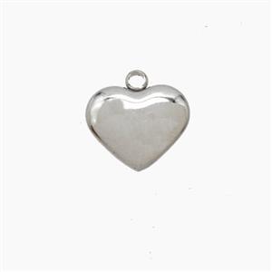 Raw Stainless Steel Heart Pendant, approx 11mm [SSB7699]