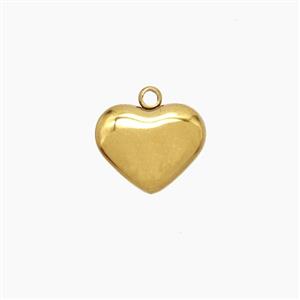 Stainless Steel Heart Pendant Gold plated, approx 11mm [SSB7700]