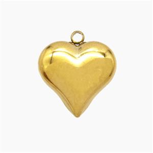 Stainless Steel Heart Pendant Gold plated, approx 16mm [SSB7702]