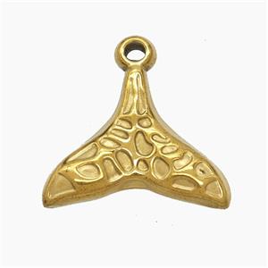 Stainless Steel Mermaid-Tail Pendant Gold Plated, approx 20mm [SSB7709]