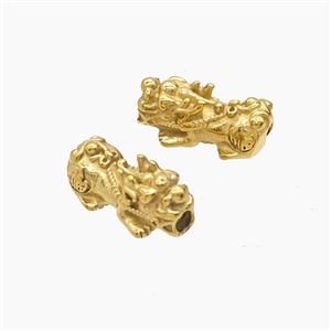 Stainless Steel Pixiu Beads Gold plated, approx 7-15mm [SSB7735]