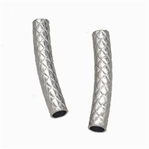 Raw Stainless Steel Tube Beads Curving Large Hole, approx 6-35mm, 5mm hole [SSB7888]