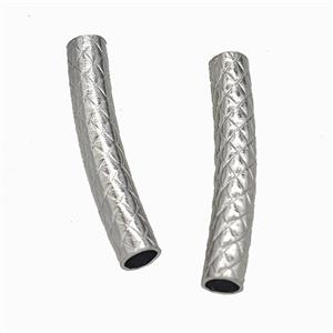 Raw Stainless Steel Tube Beads Curving Large Hole, approx 6-40mm, 5mm hole [SSB7890]