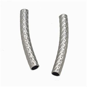 Raw Stainless Steel Tube Beads Curving Large Hole, approx 6-45mm, 5mm hole [SSB7891]