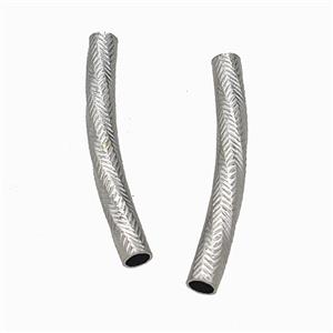 Raw Stainless Steel Tube Beads Curving Large Hole, approx 6-50mm, 5mm hole [SSB7892]