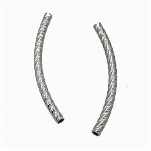 Raw Stainless Steel Tube Beads Curving Large Hole, approx 3-40mm, 2mm hole [SSB7900]