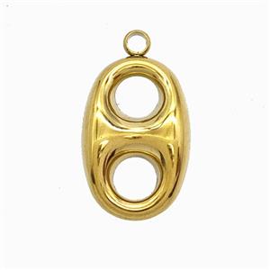 Soda Pop Pull-tab Charms Stainless Steel Pendant Gold Plated, approx 11-17mm [SSB7904]