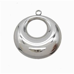 Raw Stainless Steel Gogo Pendant, approx 25mm [SSB7934]