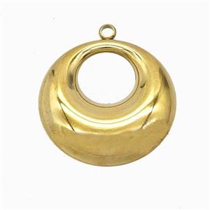 Stainless Steel Gogo Pendant Gold Plated, approx 25mm [SSB7935]