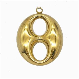Soda Pop Pull-tab Charms Stainless Steel Pendant Gold Plated, approx 23-26mm [SSB7947]